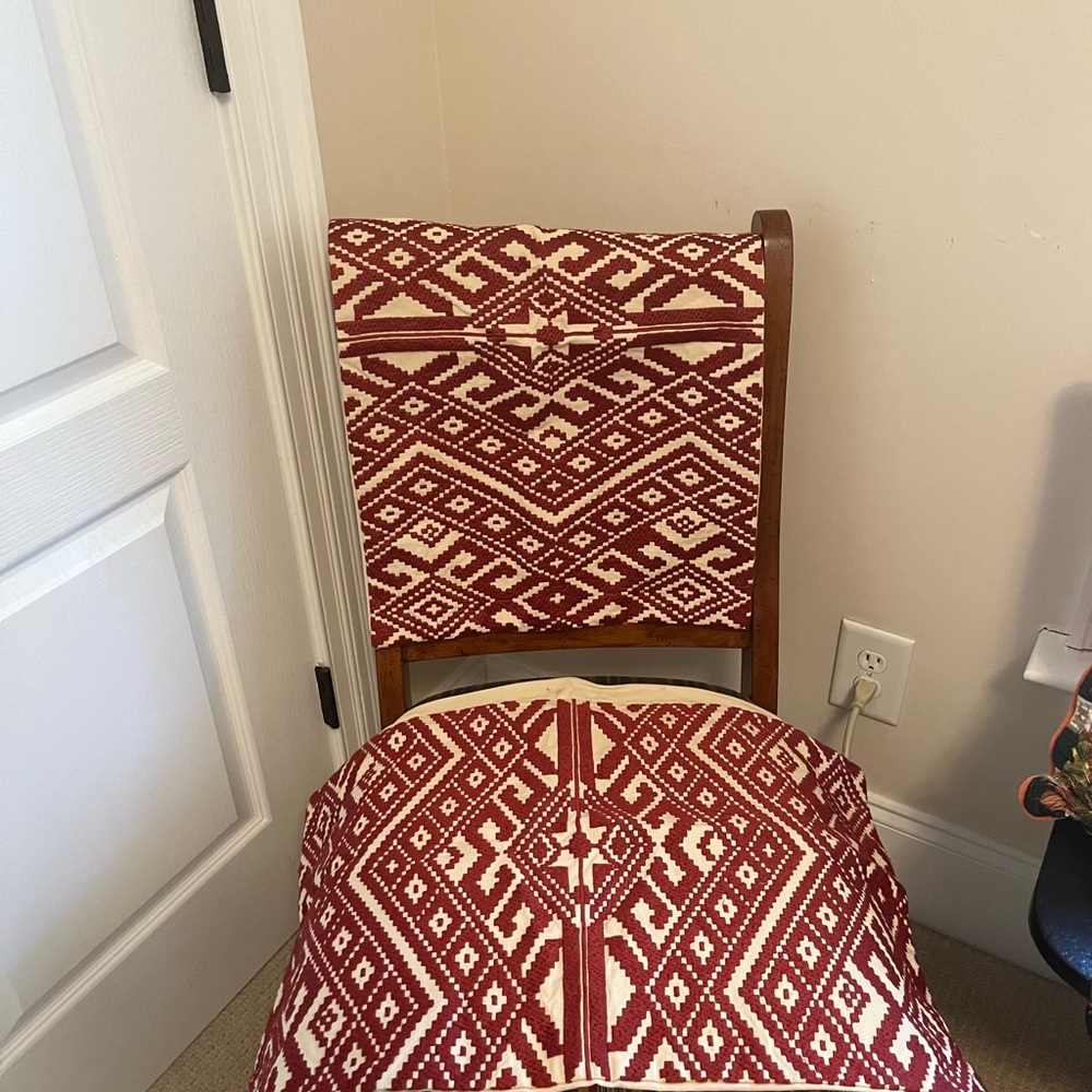 Red and White Pottery Barn Pillow Covers